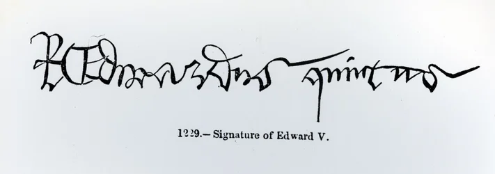 Signature of King Edward V (1470-83)